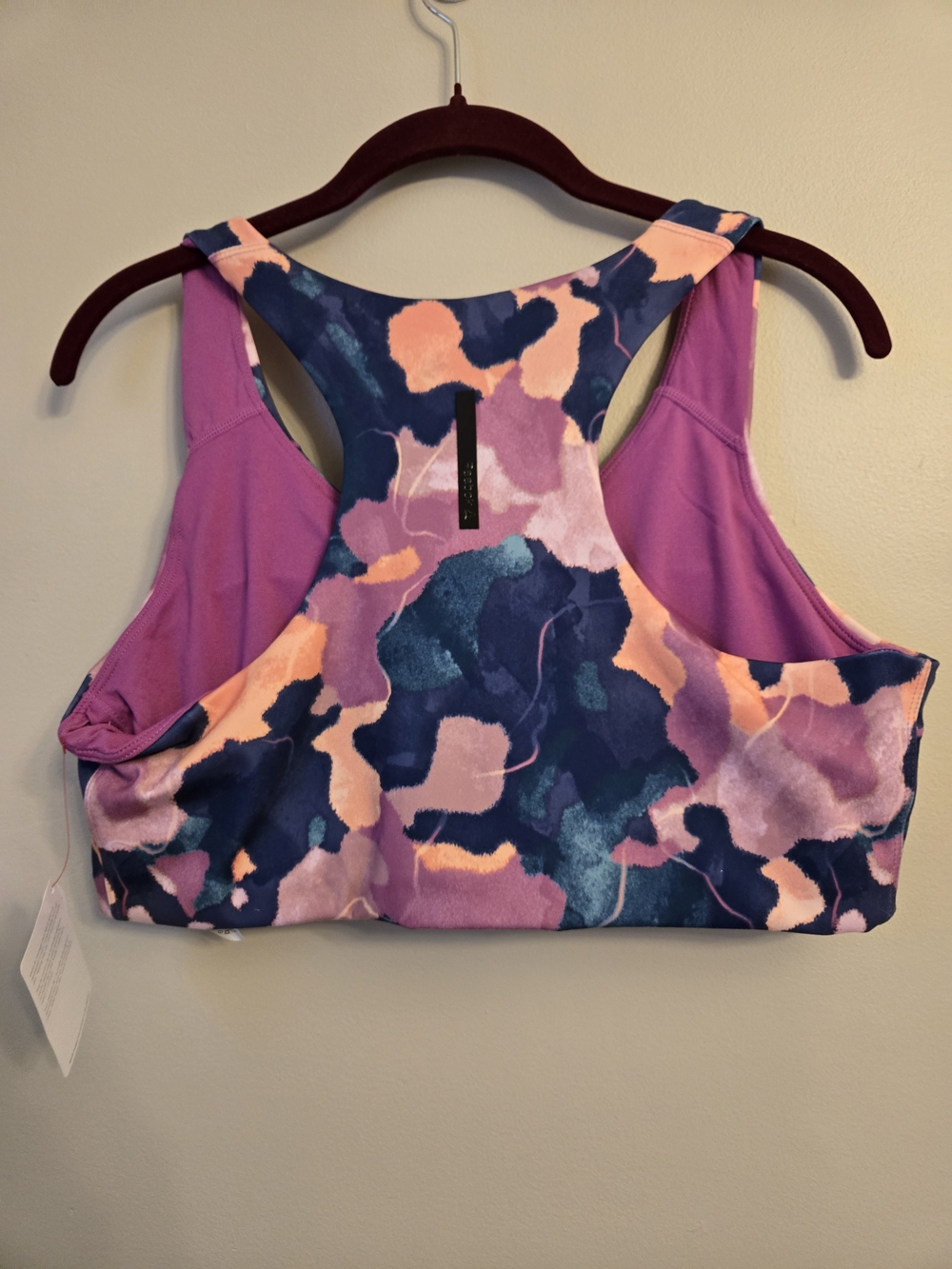 Reebok Women's Purple Multi-Color Racerback Sports Bra